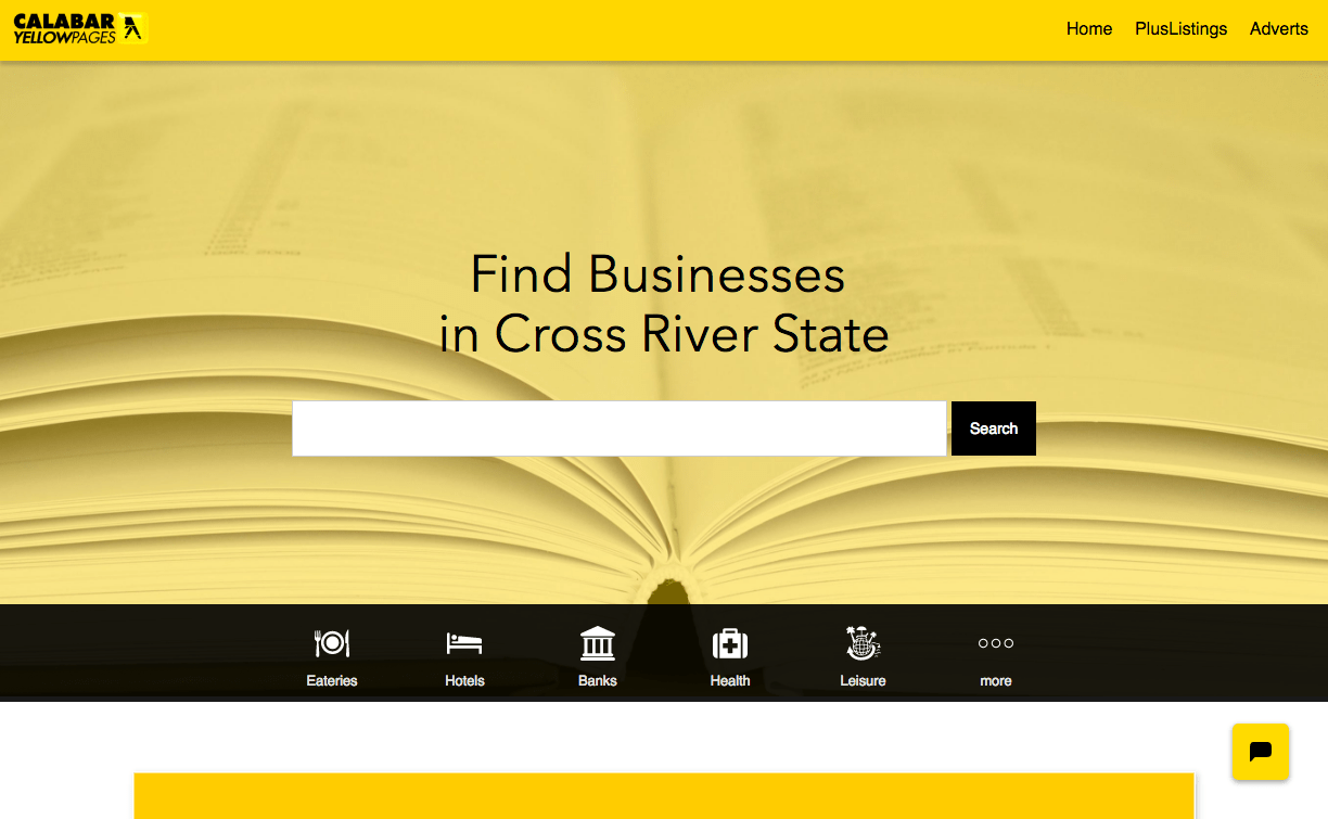 Calabar Yellow Pages website