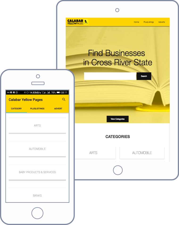 Calabar Yellow Pages on mobile and tablets